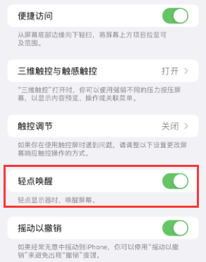 卓资苹果授权维修站分享iPhone轻点无法唤醒怎么办 