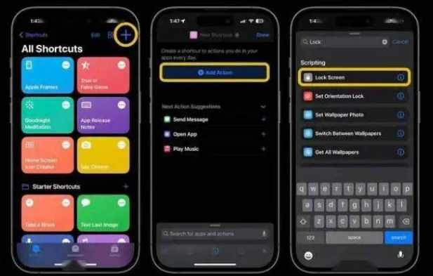 卓资苹果14锁屏维修店分享iPhone14升级iOS16.4后如何创建锁屏快捷方式 